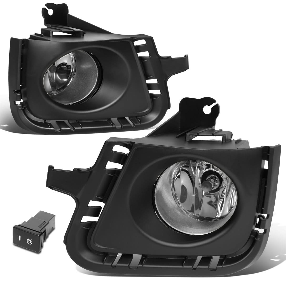2012-2014 Toyota Prius C Fog Lights with Switch & Bezel Chrome/Clear