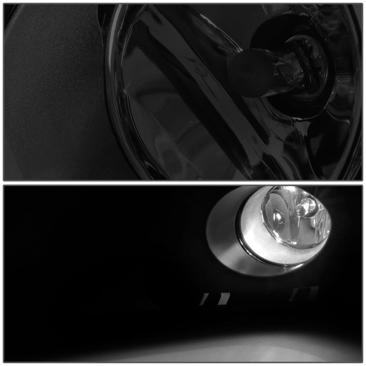 2012-2014 Toyota Prius C Fog Lights with Switch & Bezel - Smoke