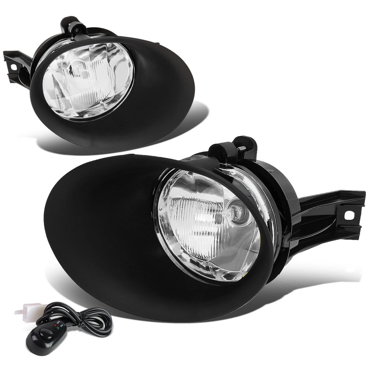 02-09 Dodge Ram Fog Lights w/ Switch & Bezel - Chrome/Clear