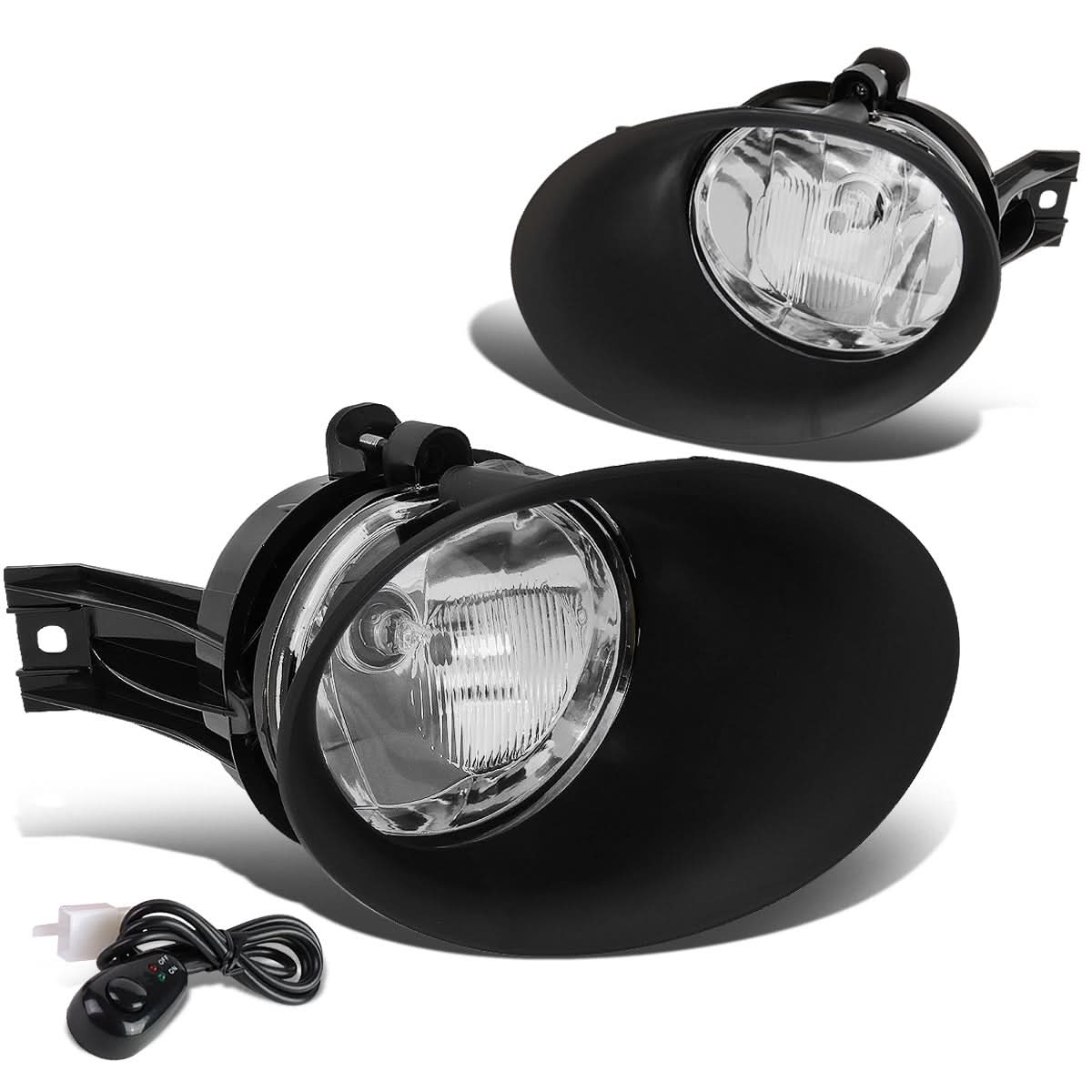 02-09 Dodge Ram Fog Lights w/ Switch & Bezel - Chrome/Clear