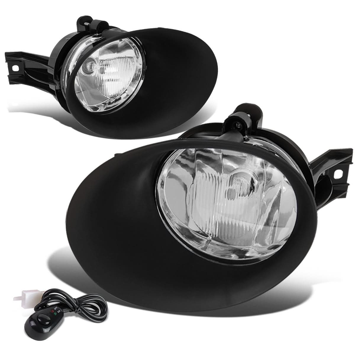 02-09 Dodge Ram Fog Lights w/ Switch & Bezel - Chrome/Clear