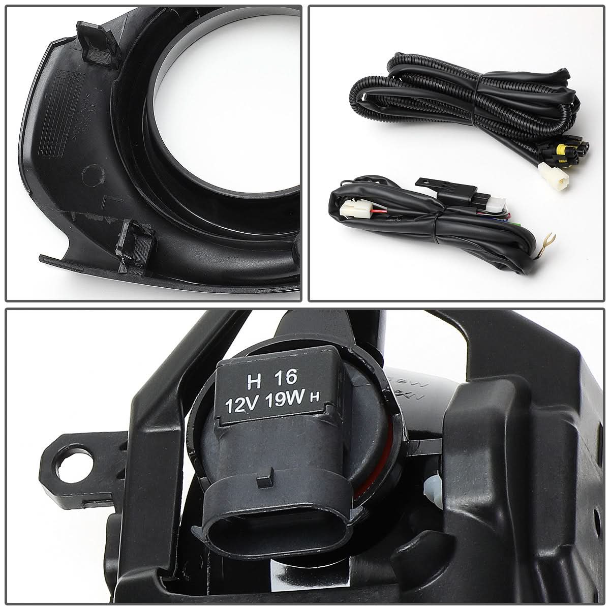 2015-2018 Prius C Fog Lights with Switch & Bezel - Smoke