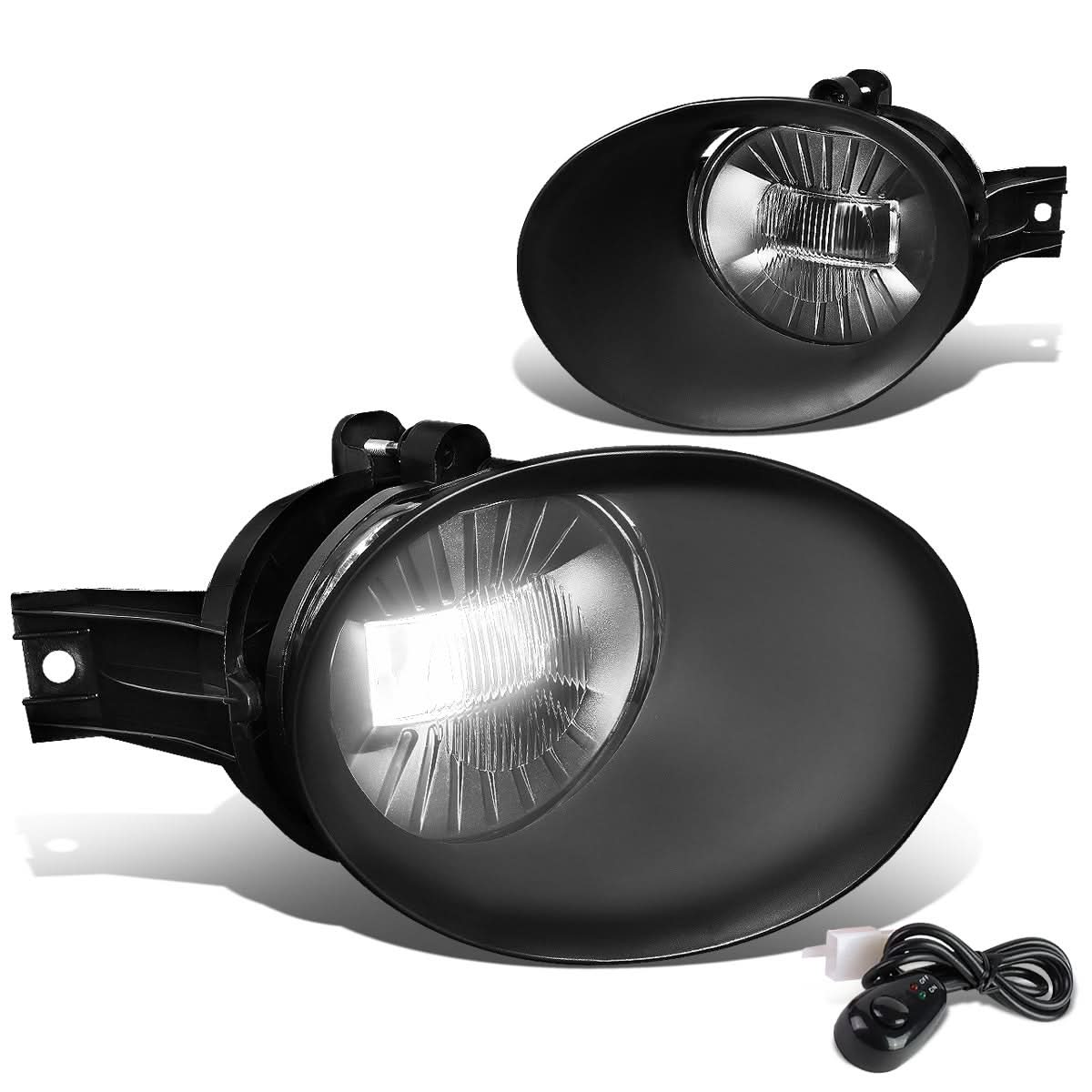 02-09 Dodge Ram Fog Lights Kit with Switch & Bezel Chrome/Clear