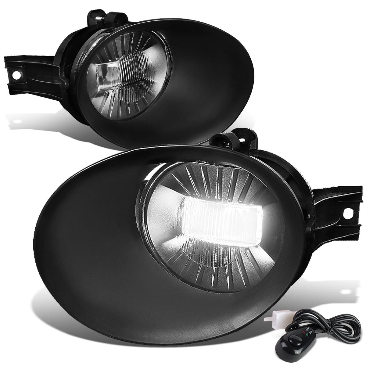 02-09 Dodge Ram Fog Lights Kit with Switch & Bezel Chrome/Clear