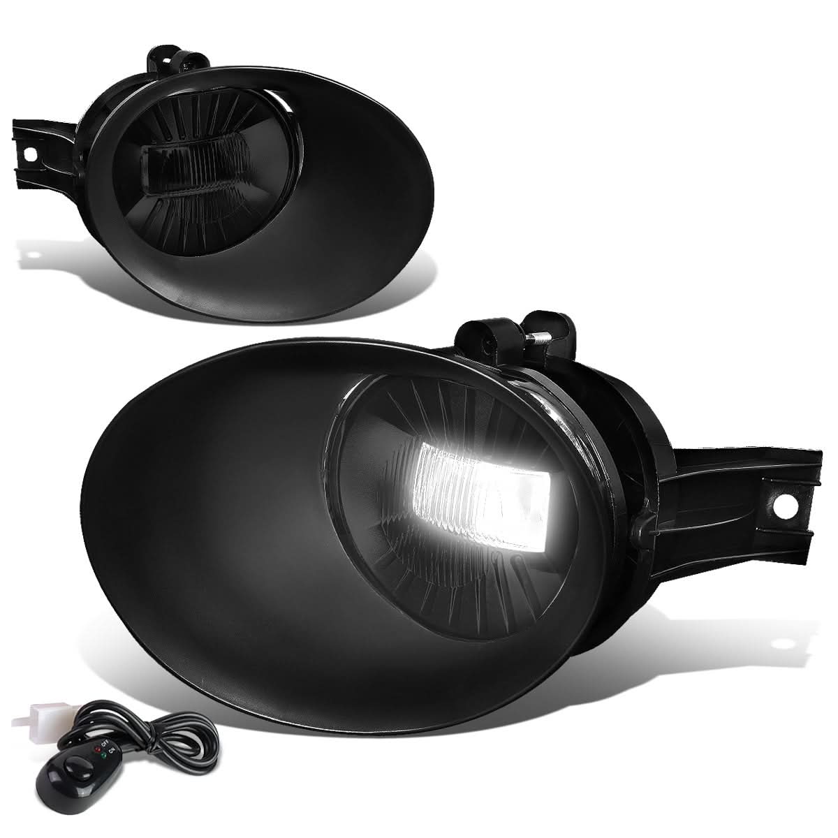 02-09 Dodge Ram Fog Lights w/ Switch & Bezel - Smoke