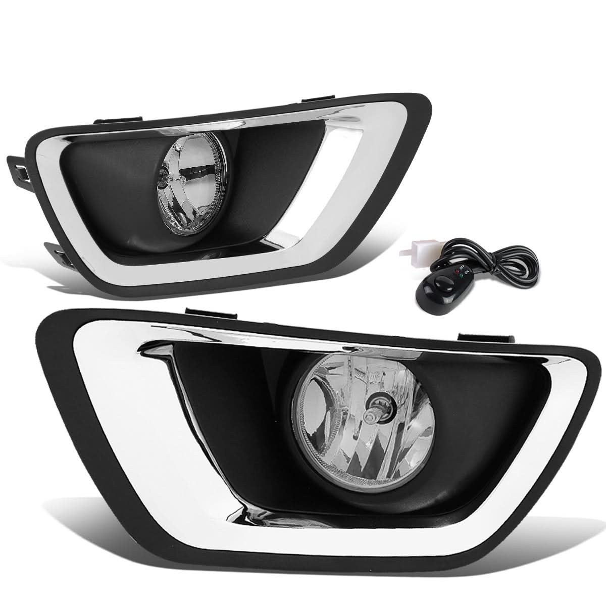 2015-2019 Chevrolet Colorado Fog Lights with Switch Chrome Bezel