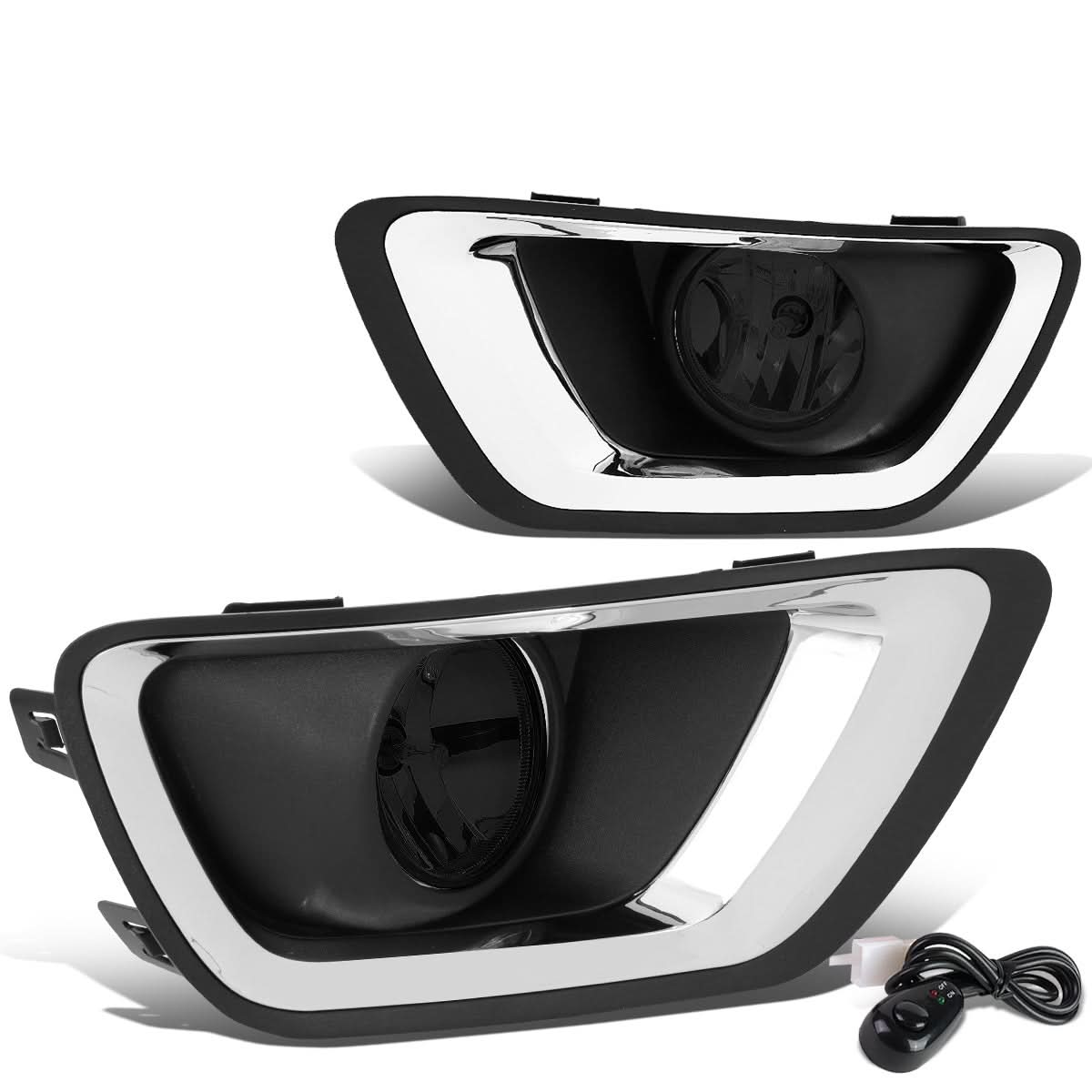 2015-2019 Chevrolet Colorado Fog Lights with Switch Chrome Bezel