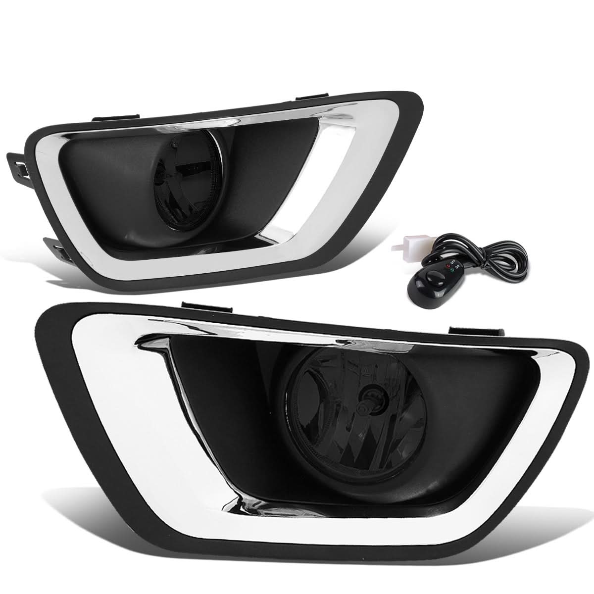 2015-2019 Chevrolet Colorado Fog Lights with Switch Chrome Bezel