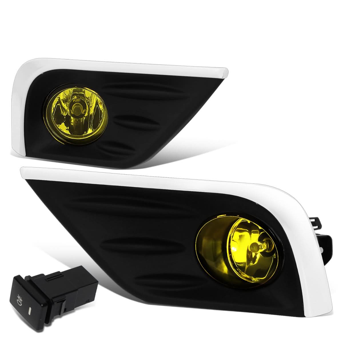 2016-2018 Nissan Altima Fog Lights with Switch & Chrome Bezel - Amber