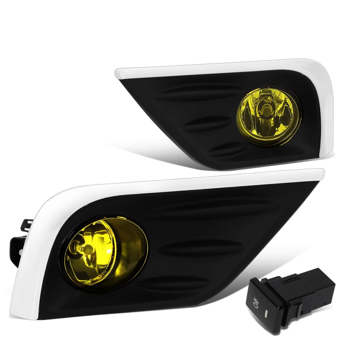 2016-2018 Nissan Altima Fog Lights with Switch & Chrome Bezel - Amber