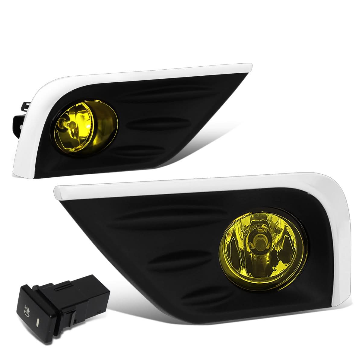 2016-2018 Nissan Altima Fog Lights with Switch & Chrome Bezel - Amber