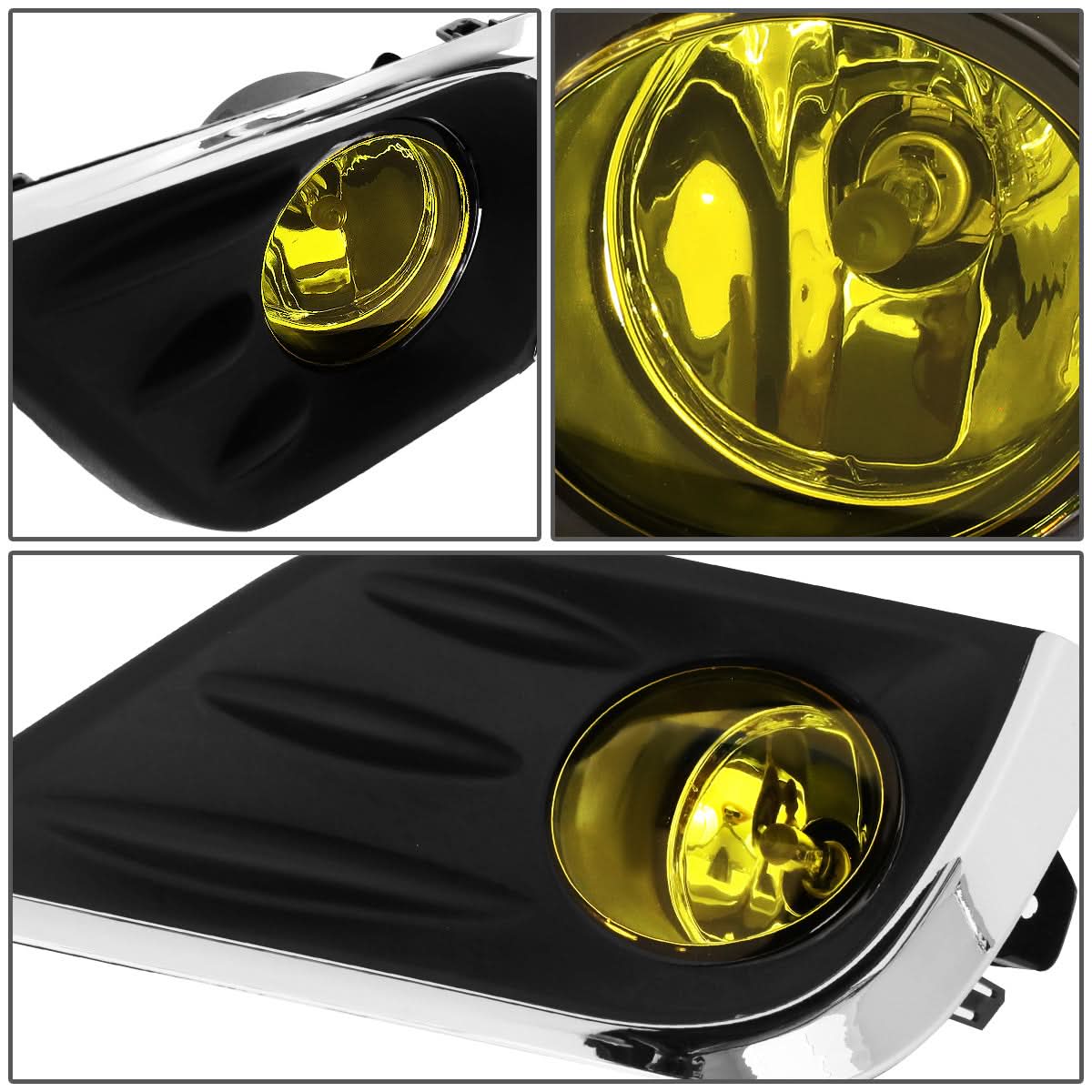 2016-2018 Nissan Altima Fog Lights with Switch & Chrome Bezel - Amber