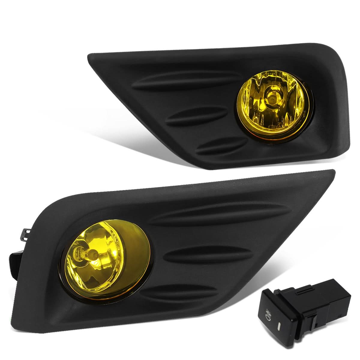 2016-2018 Nissan Altima Fog Lights with Switch - Amber Black Bezel
