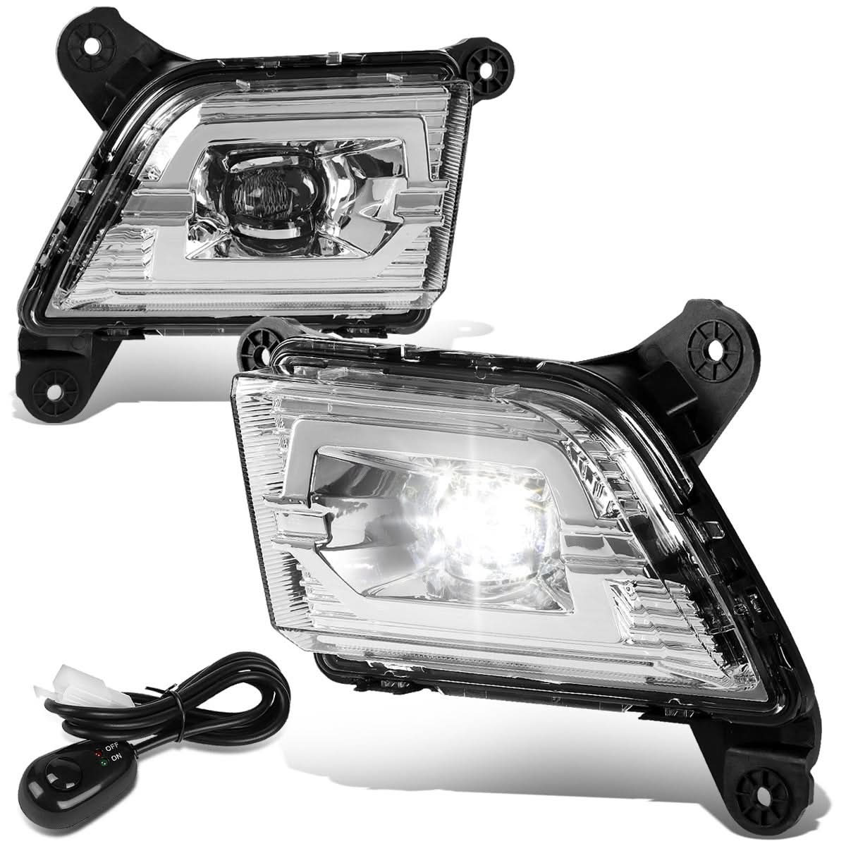 2019-2020 Chevrolet Silverado 1500 LED Fog Lights with Switch Chrome