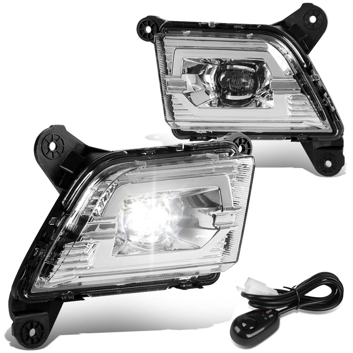 2019-2020 Chevrolet Silverado 1500 LED Fog Lights with Switch Chrome