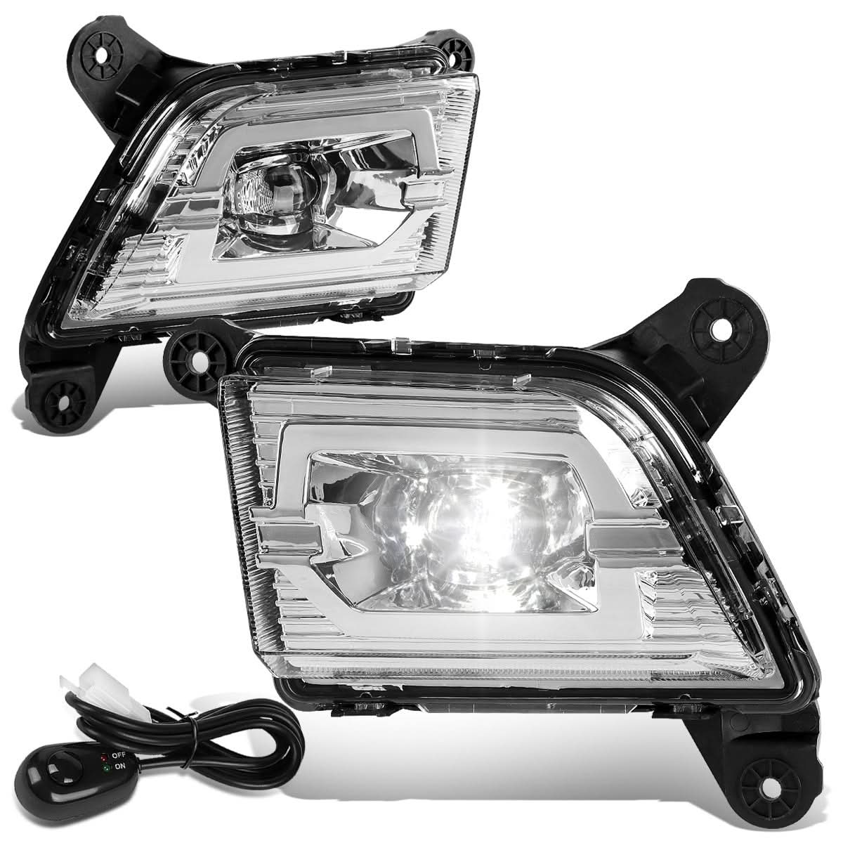 2019-2020 Chevrolet Silverado 1500 LED Fog Lights with Switch Chrome