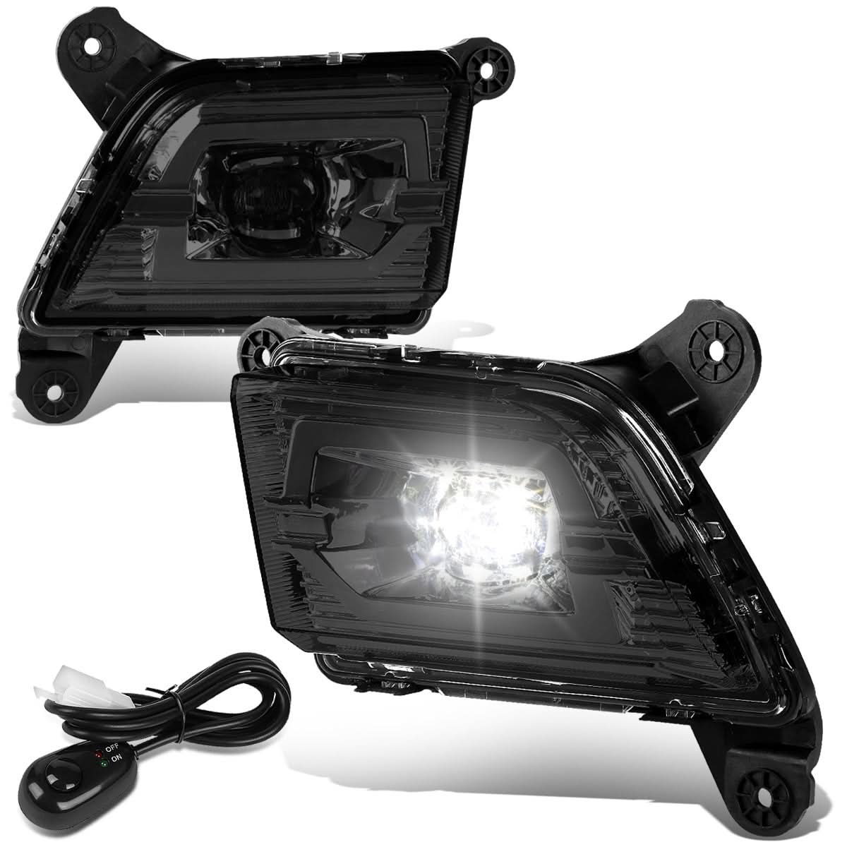 2019-2020 Chevrolet Silverado 1500 LED Fog Lights with Switch - Smoke