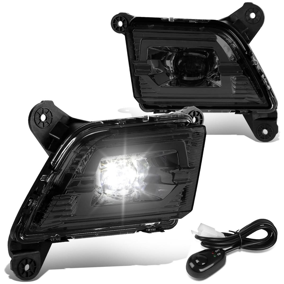 2019-2020 Chevrolet Silverado 1500 LED Fog Lights with Switch - Smoke