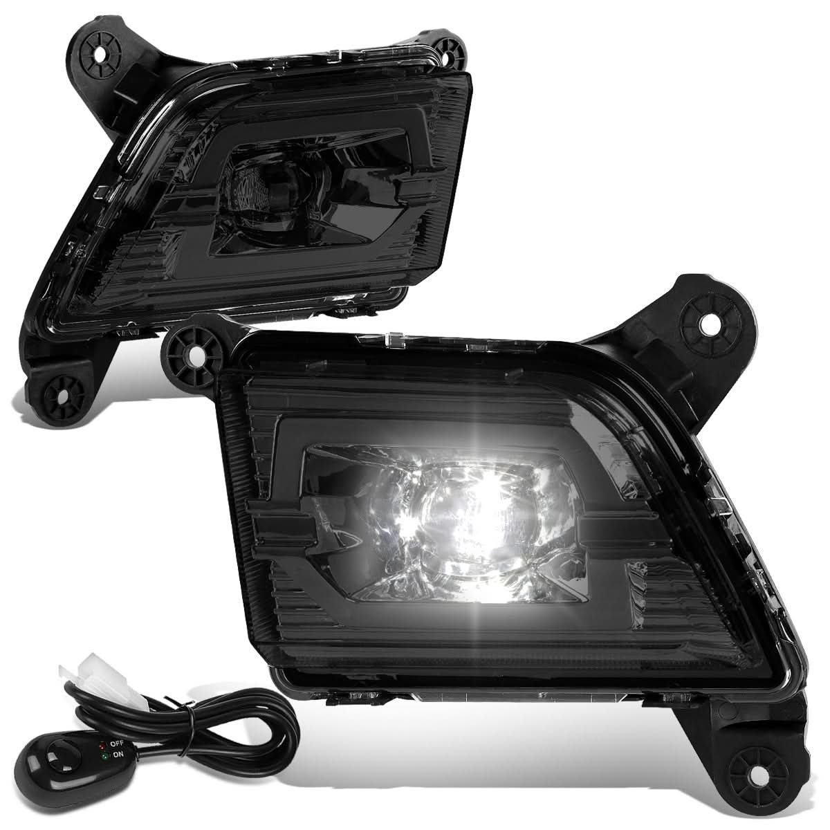 2019-2020 Chevrolet Silverado 1500 LED Fog Lights with Switch - Smoke