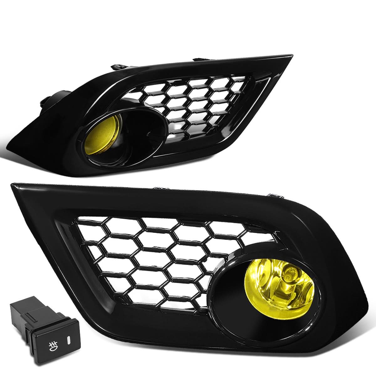 2016-2018 Toyota iM Fog Lights with Switch & Bezel - Amber