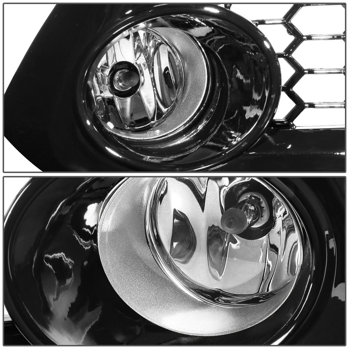 2016-2018 Toyota iM Fog Lights with Switch & Bezel - Chrome/Clear