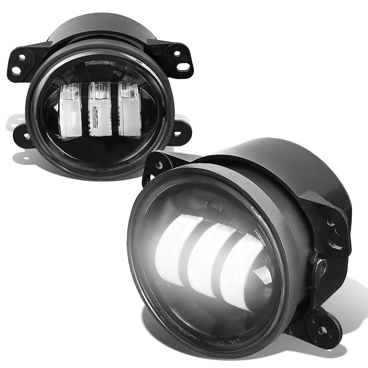 11-18 Dodge Charger Journey Jeep Cherokee LED Projector Fog Lights Chrome