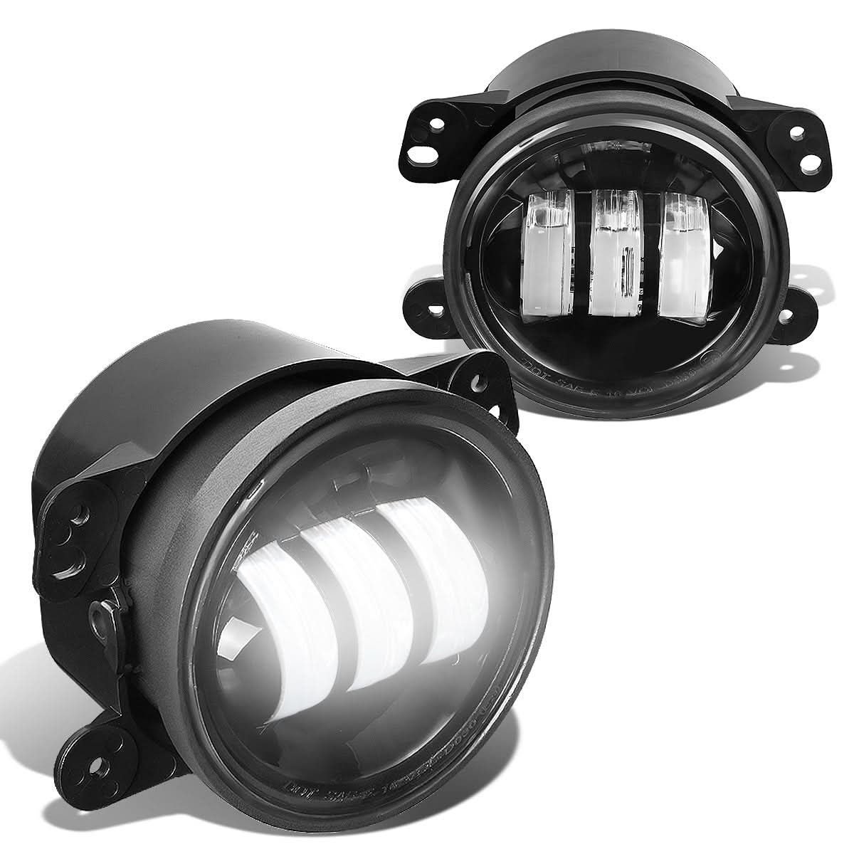 11-18 Dodge Charger Journey Jeep Cherokee LED Projector Fog Lights Chrome