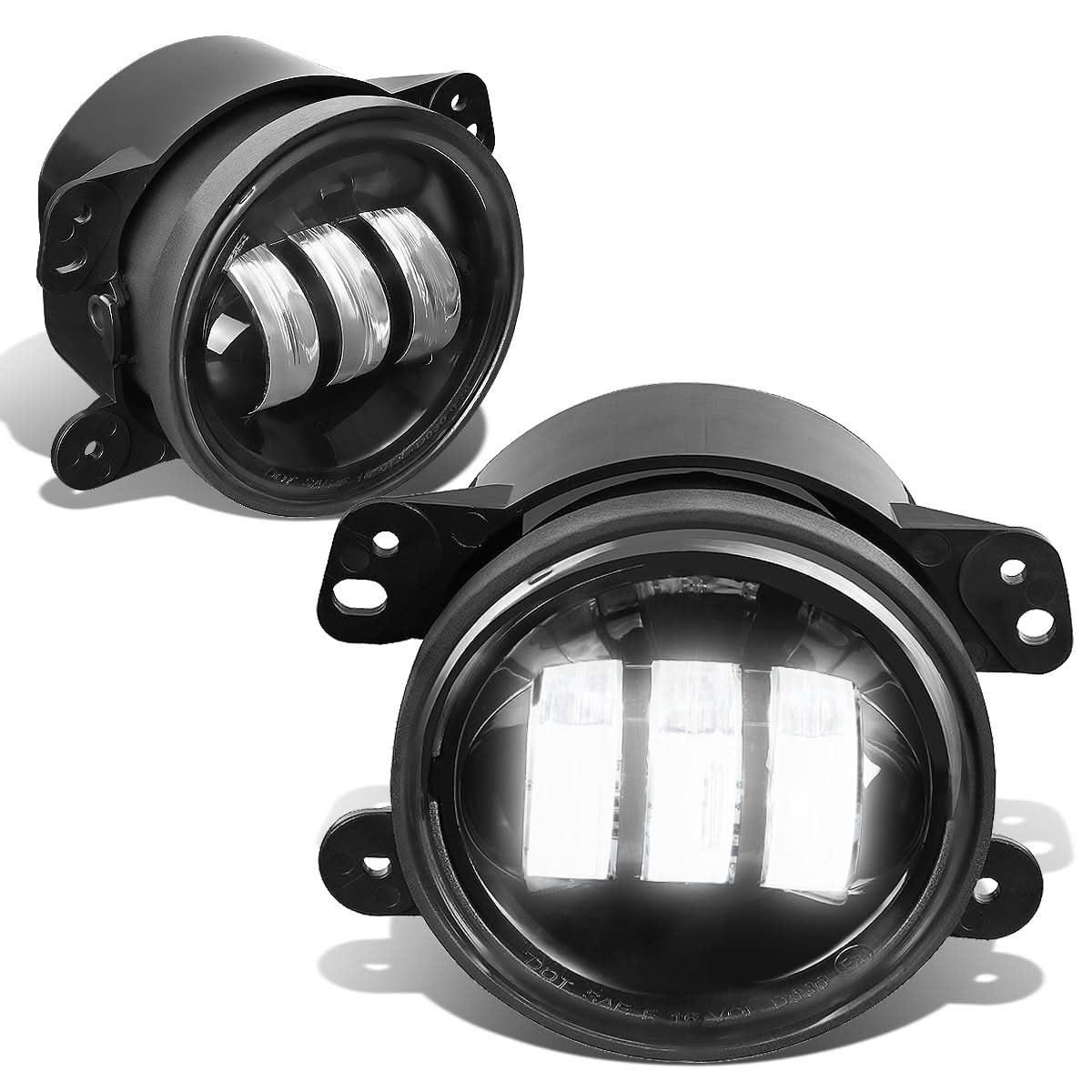 11-18 Dodge Charger Journey Jeep Cherokee LED Projector Fog Lights Chrome