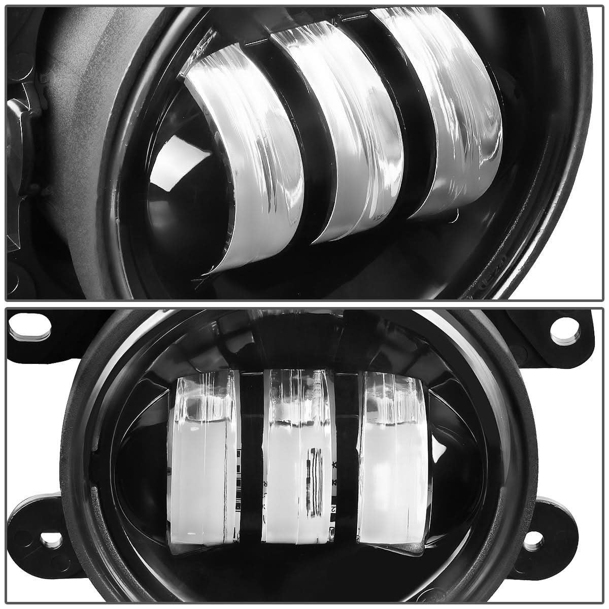 11-18 Dodge Charger Journey Jeep Cherokee LED Projector Fog Lights Chrome