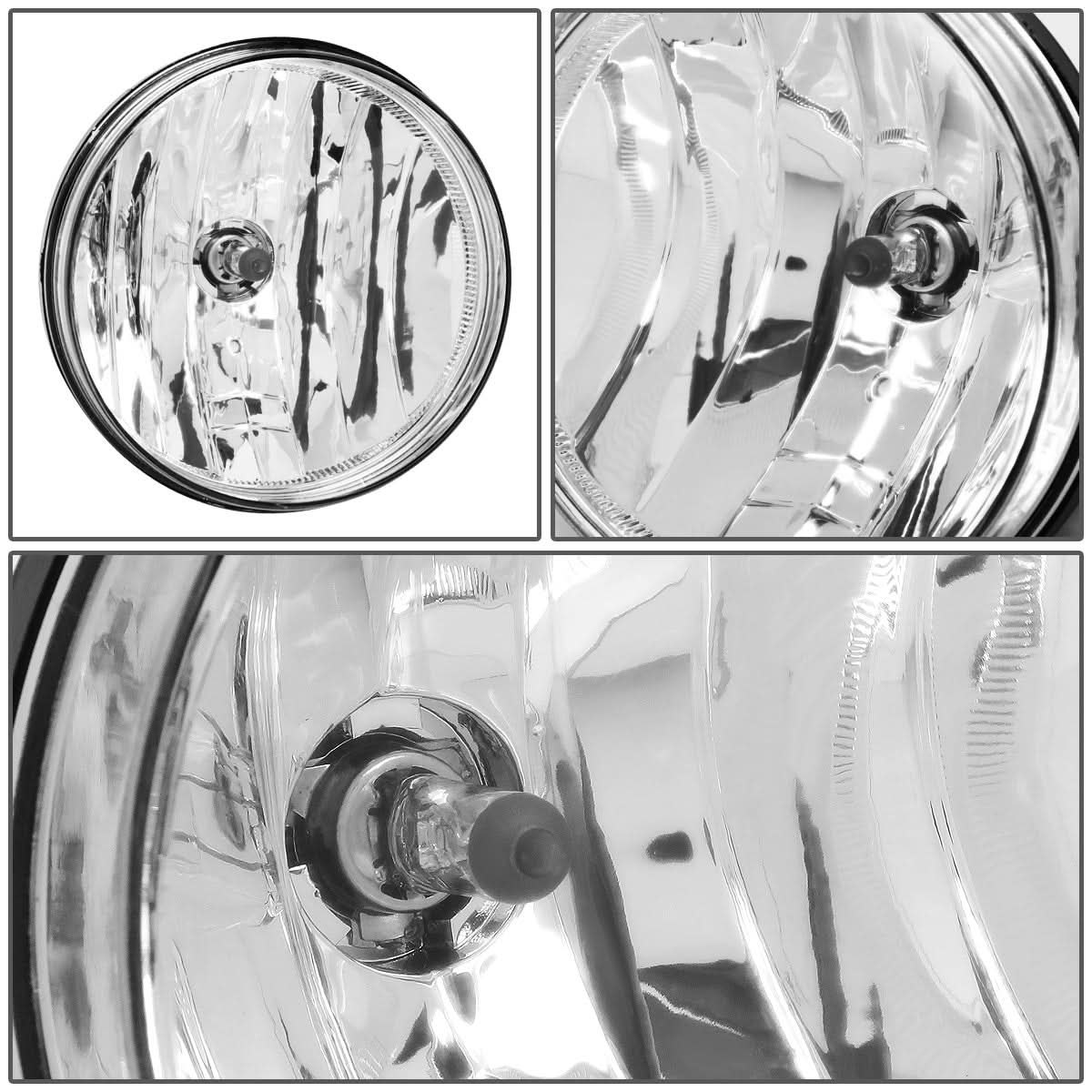 2007-2014 GMC Sierra Fog Lights Chrome Clear No Switch