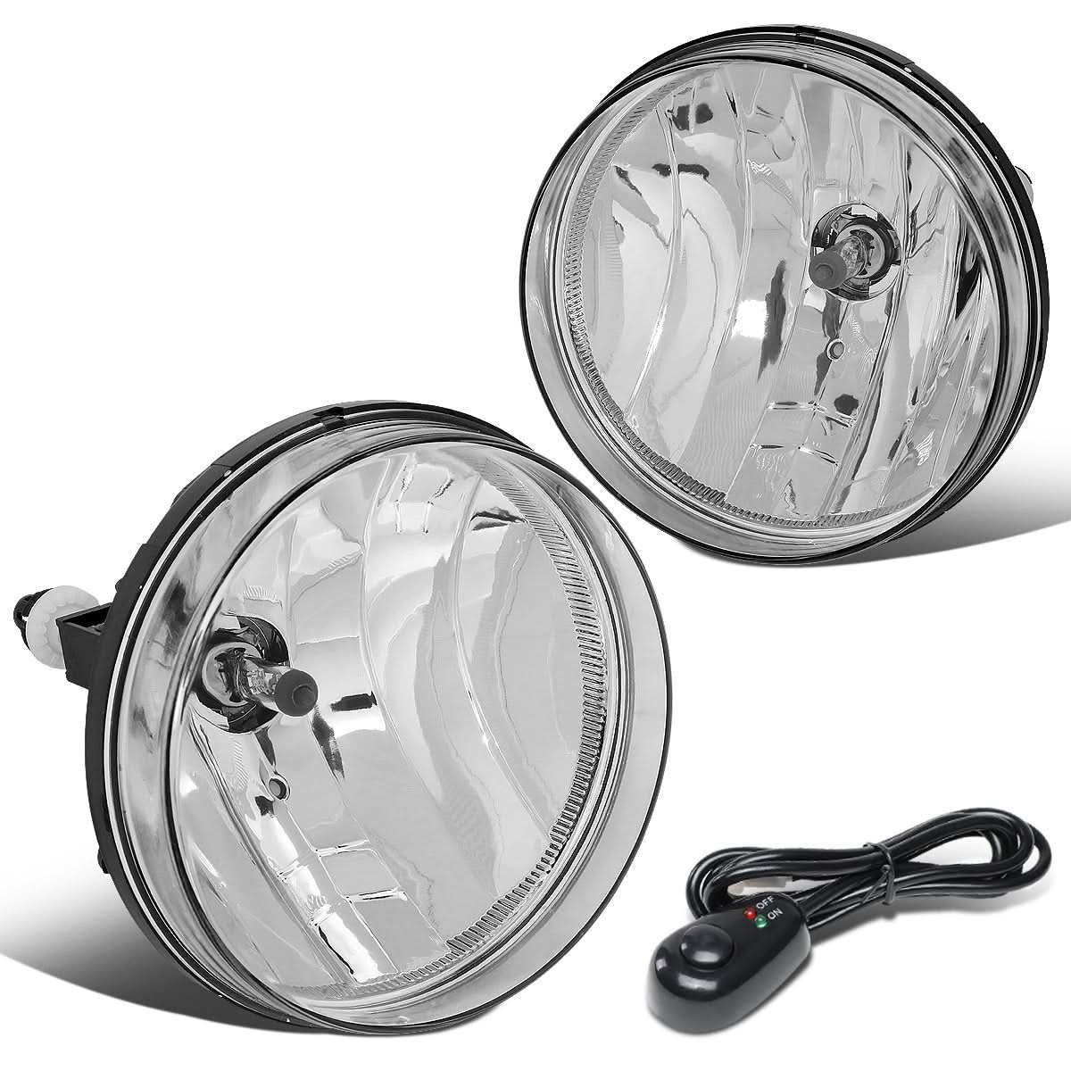 07-14 GMC Sierra Fog Lights with Switch - Chrome/Clear
