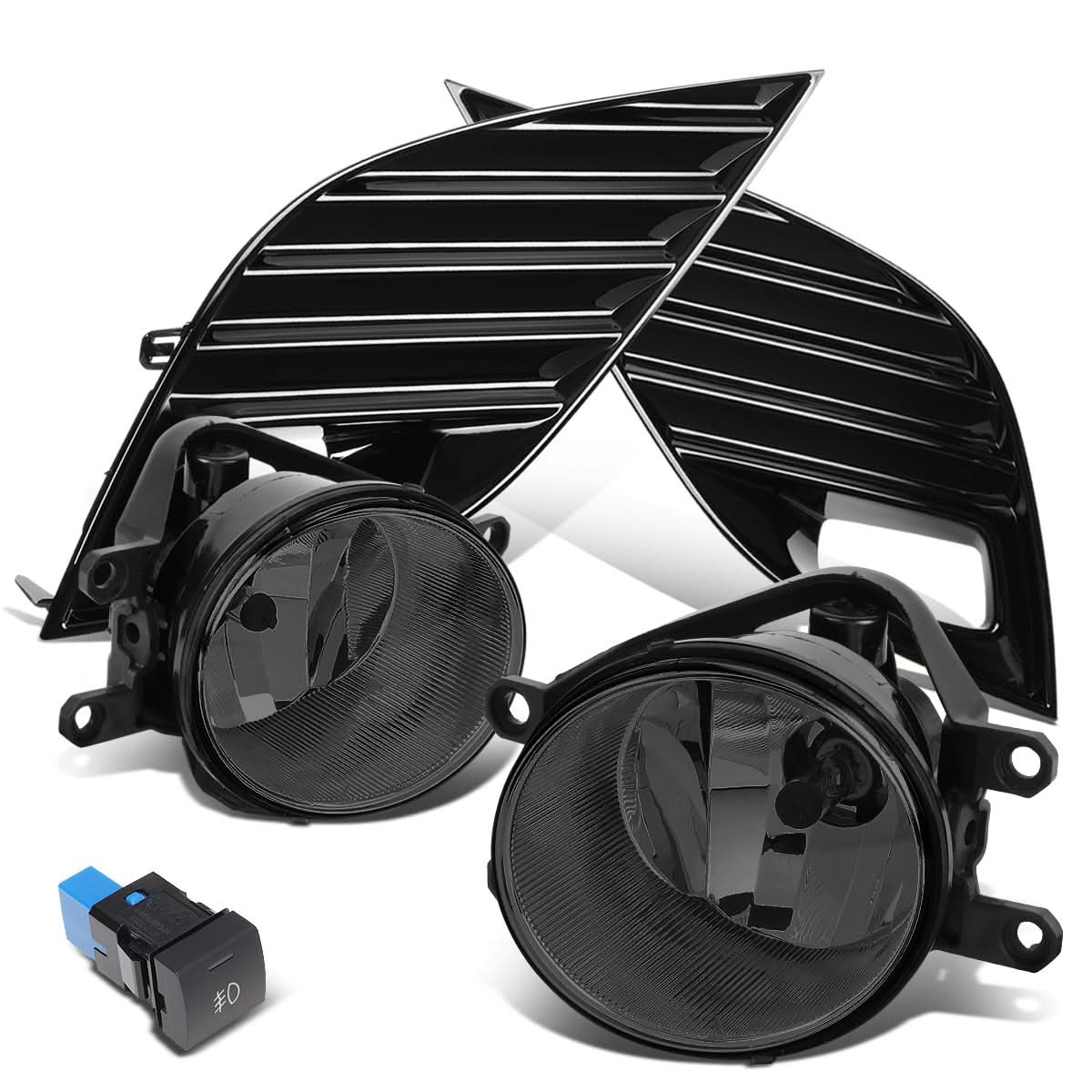 2018-2020 Toyota Camry SE XSE Fog Lights with Switch Black Bezel Smoke