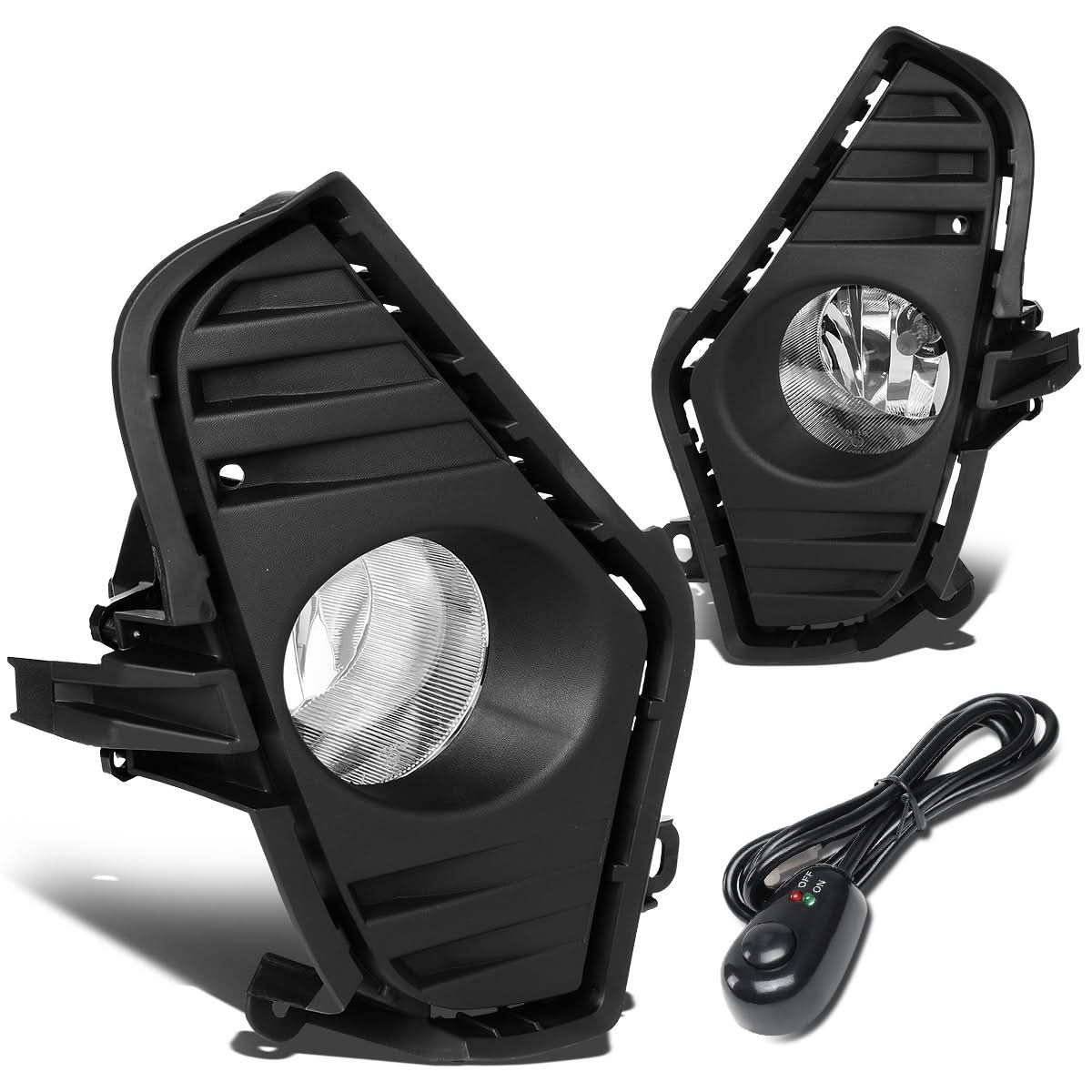 2019-2020 Toyota RAV4 Fog Lights with Switch Black Bezel Chrome