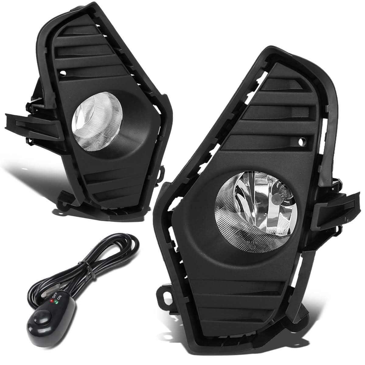 2019-2020 Toyota RAV4 Fog Lights with Switch Black Bezel Chrome