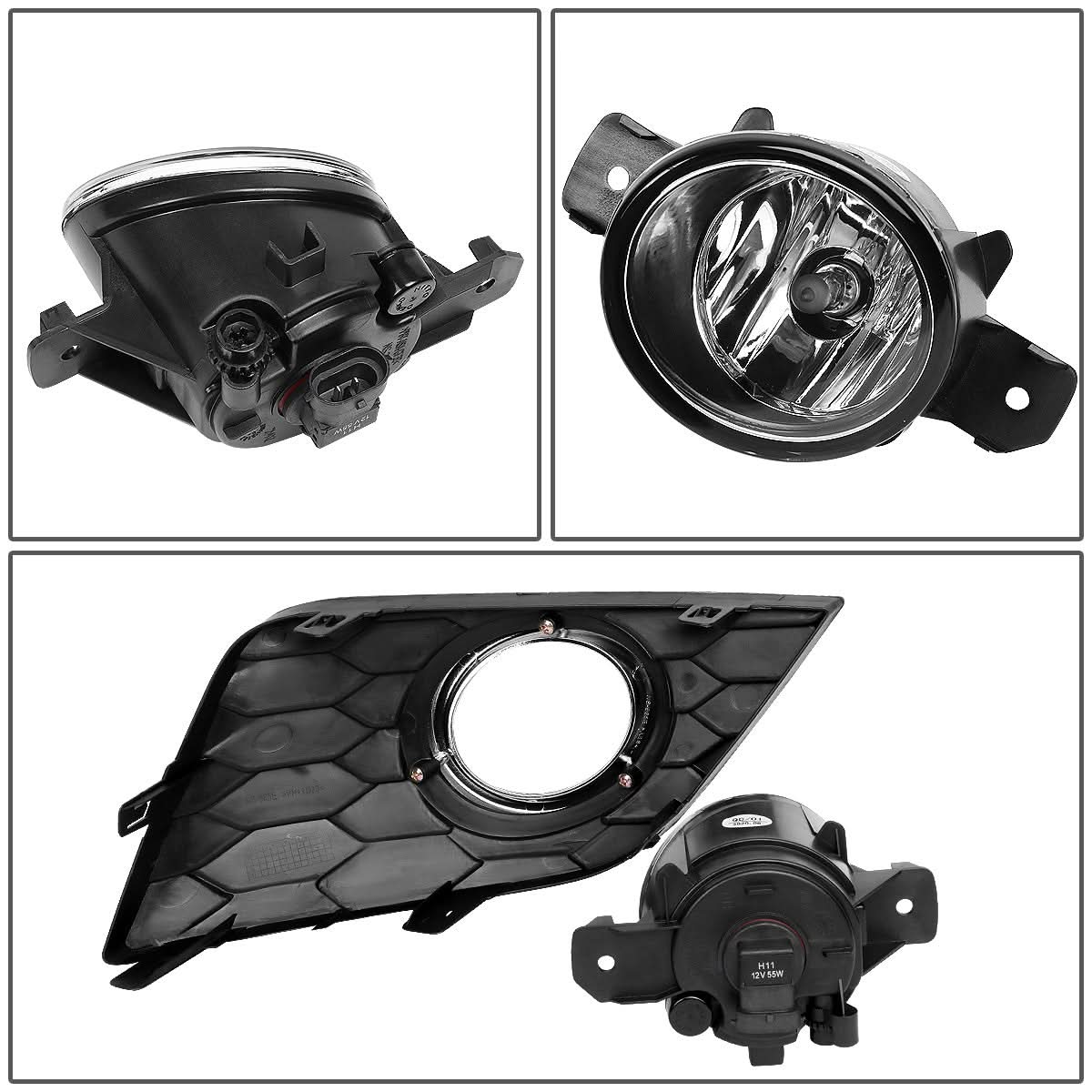 2016-2019 Nissan Sentra Fog Lights with Switch & Black Bezel