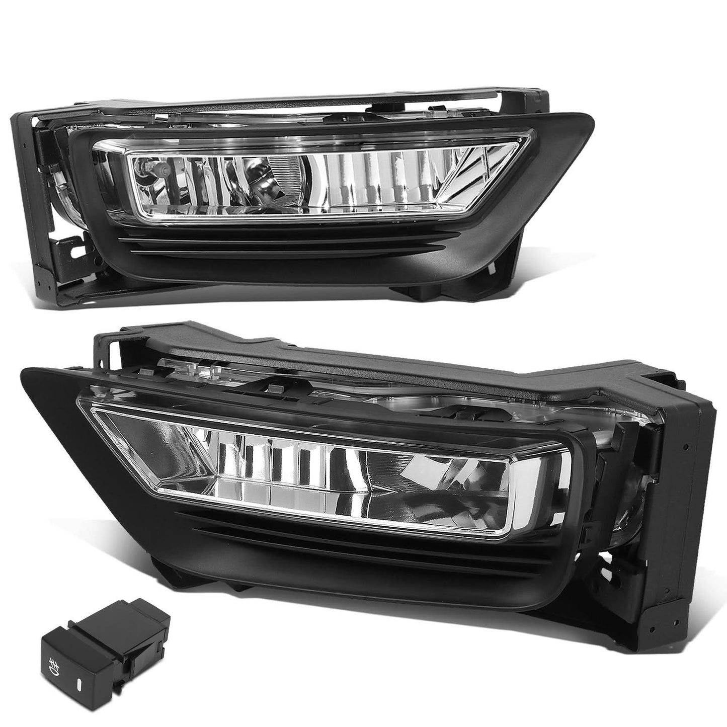 2013-2015 Honda Accord Sedan Fog Lights with Switch - Chrome/Clear