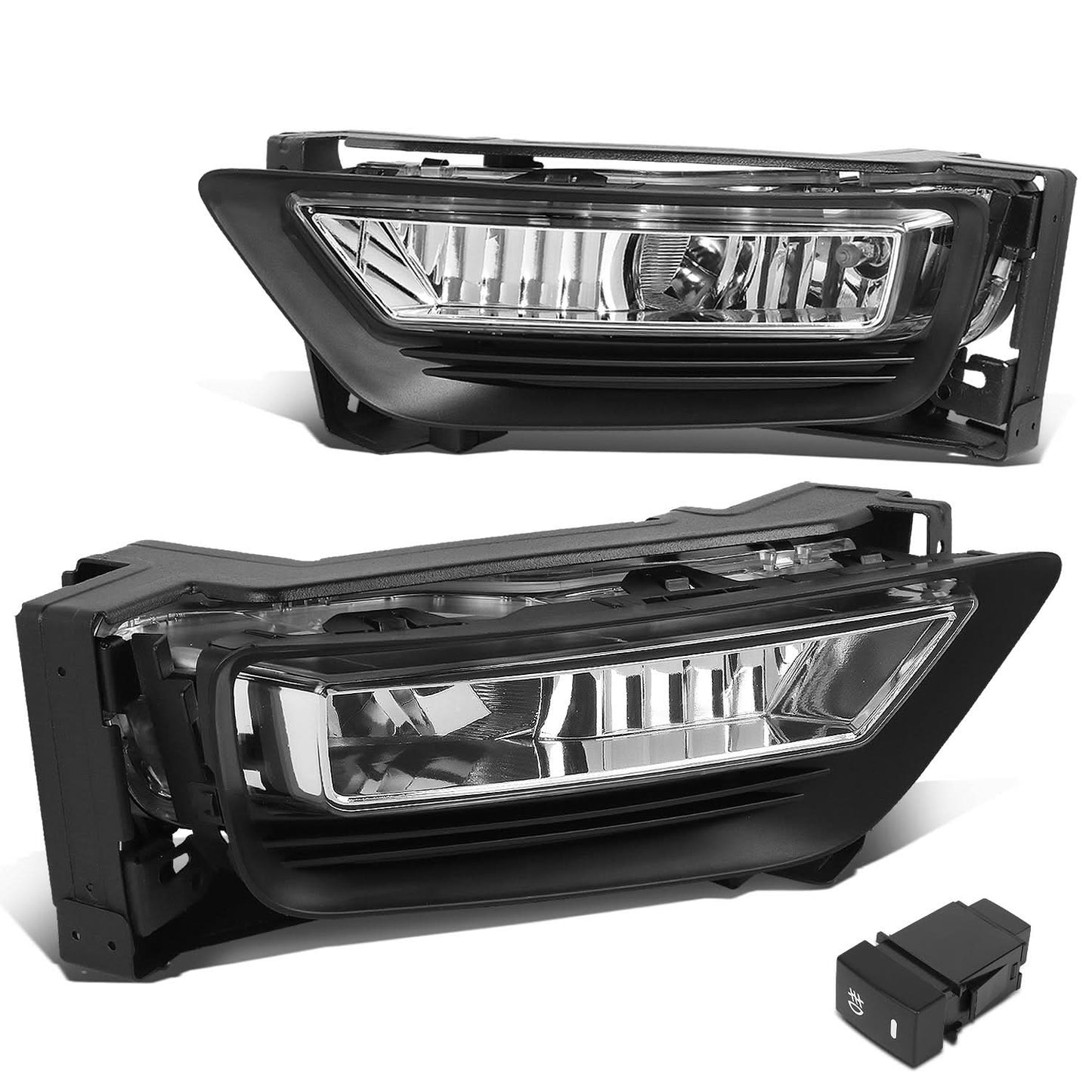 2013-2015 Honda Accord Sedan Fog Lights with Switch - Chrome/Clear