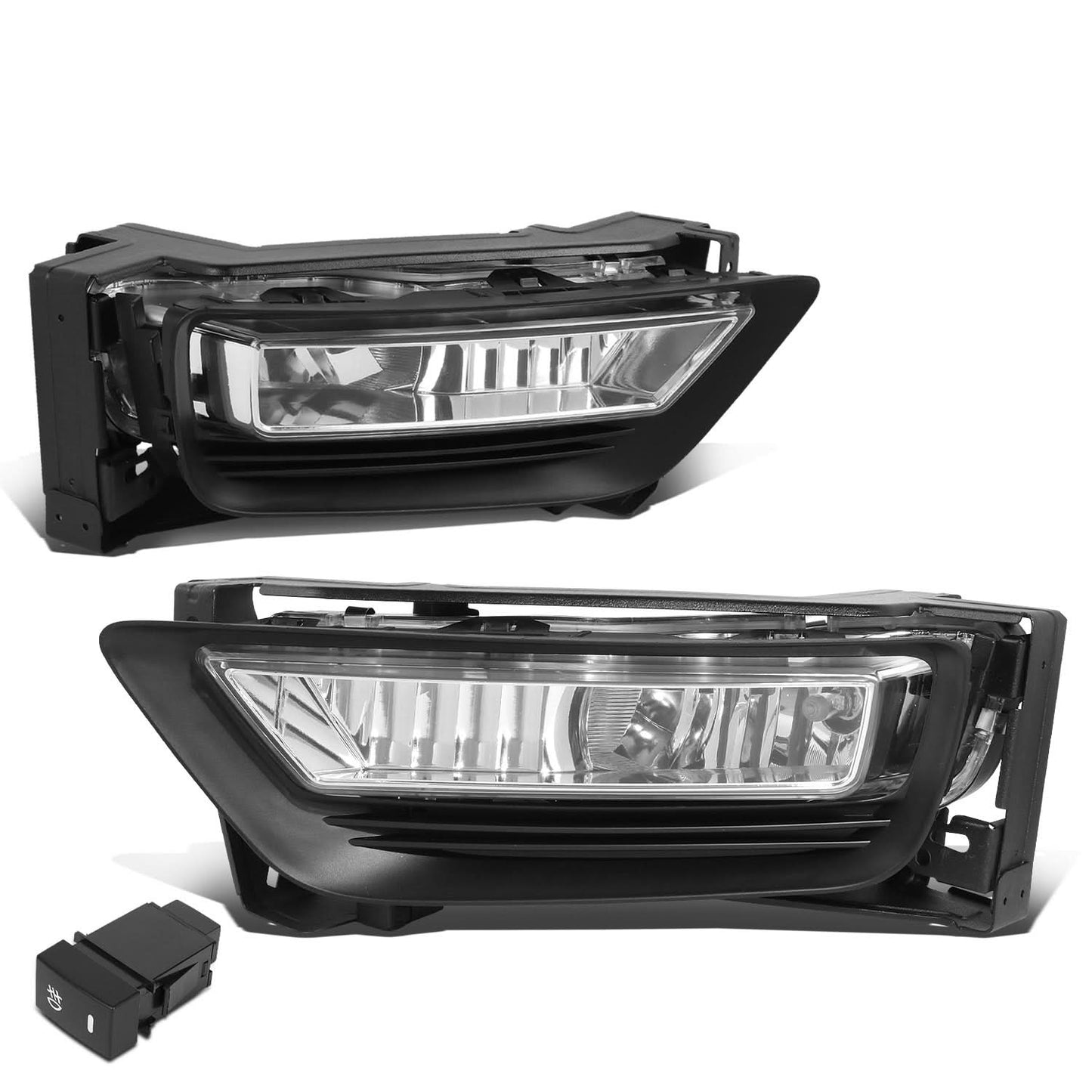 2013-2015 Honda Accord Sedan Fog Lights with Switch - Chrome/Clear
