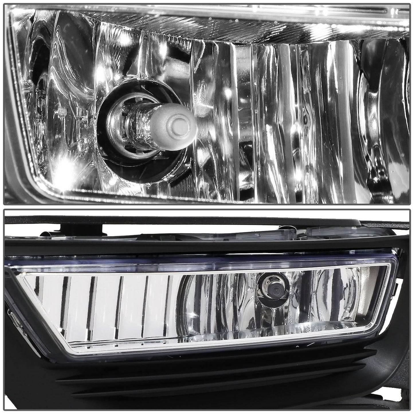 2013-2015 Honda Accord Sedan Fog Lights with Switch - Chrome/Clear