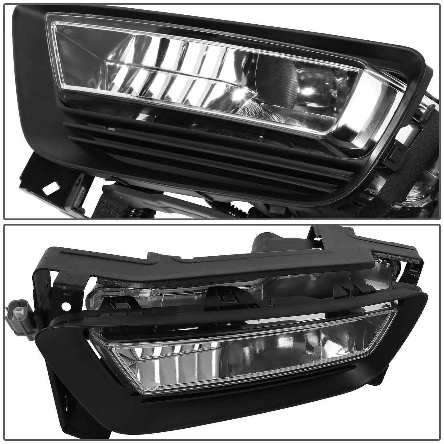 2013-2015 Honda Accord Sedan Fog Lights with Switch - Chrome/Clear