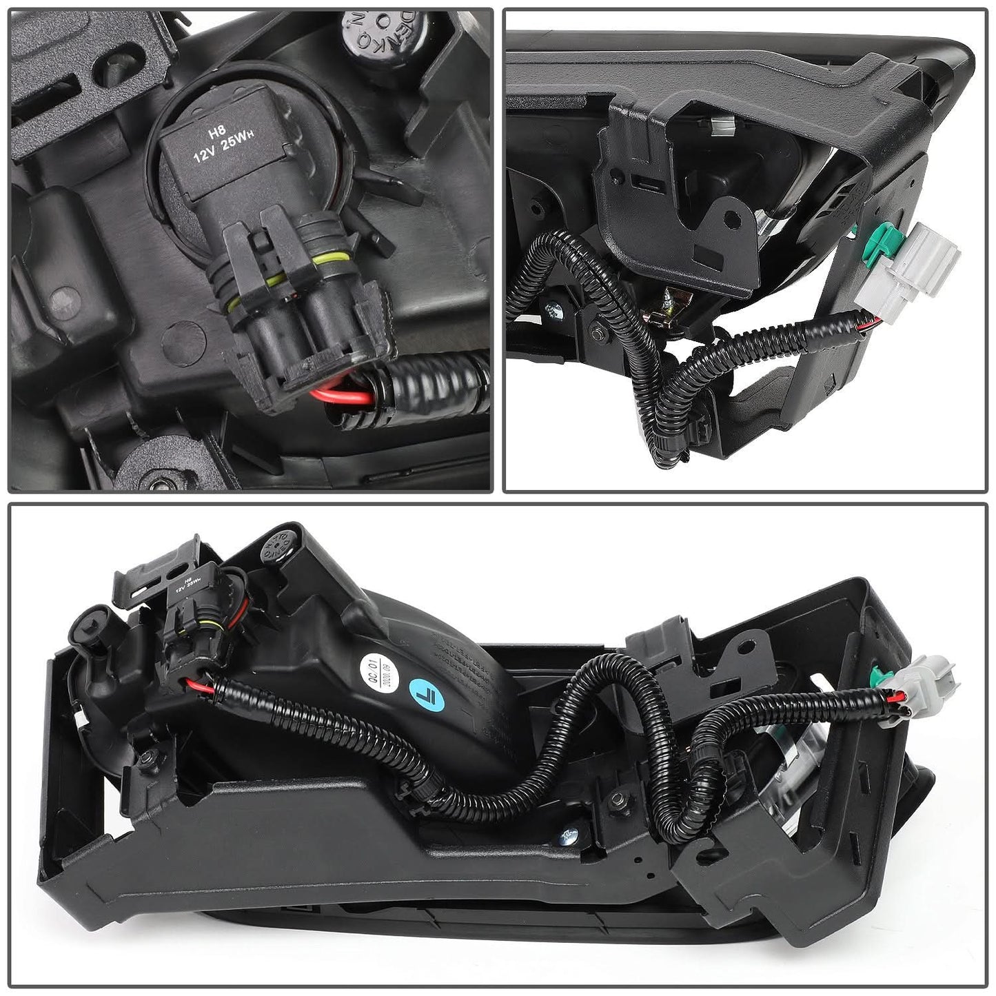 2013-2015 Honda Accord Sedan Fog Lights with Switch - Chrome/Clear