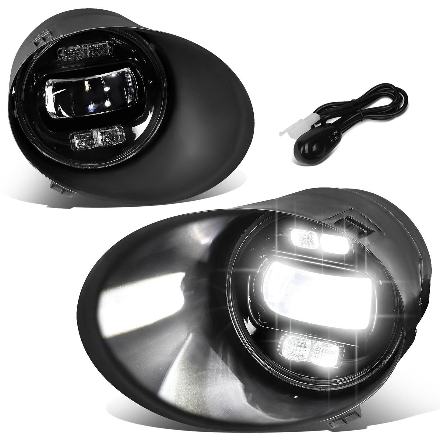 2007-2014 Toyota Tundra LED Fog Lights - Clear (Steel Bumper)
