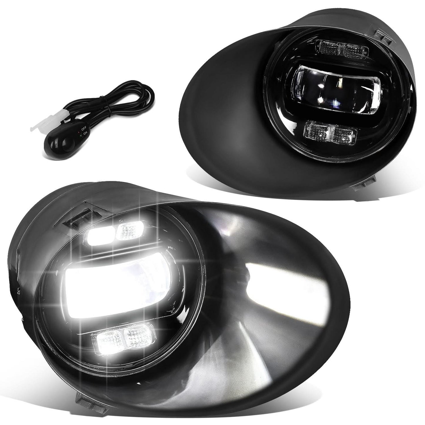 2007-2014 Toyota Tundra LED Fog Lights - Clear (Steel Bumper)