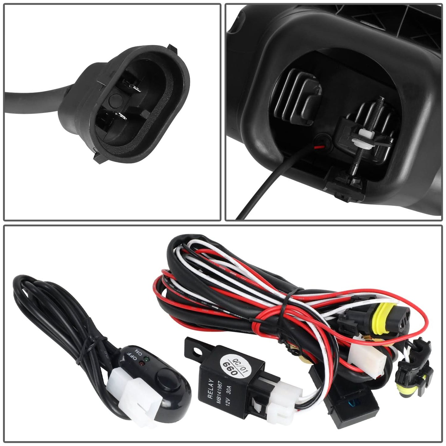 2003-2007 Chevrolet Silverado / Avalanche LED Projector Fog Lights - Smoke