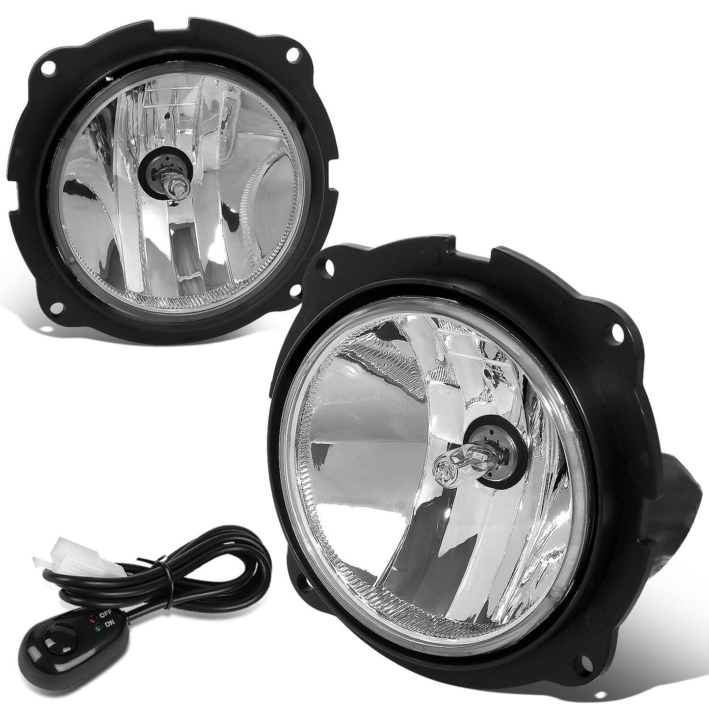 2007-2012 Ford Escape Fog Lights with Switch - Chrome/Clear