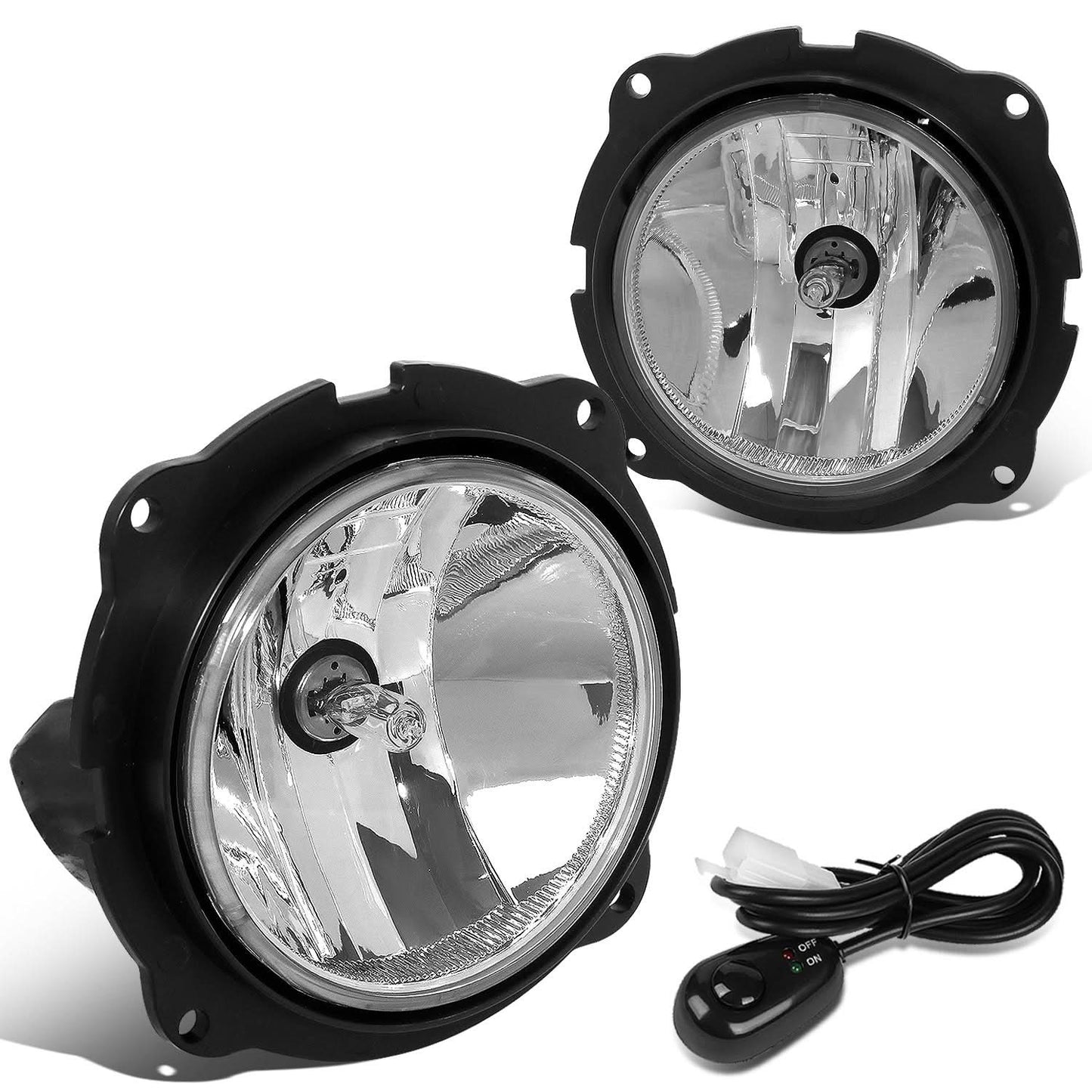 2007-2012 Ford Escape Fog Lights with Switch - Chrome/Clear