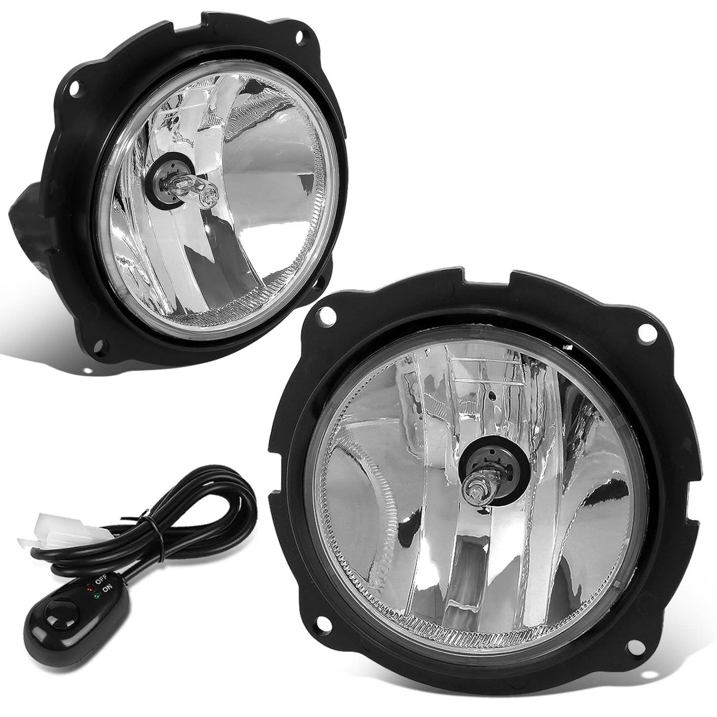 2007-2012 Ford Escape Fog Lights with Switch - Chrome/Clear
