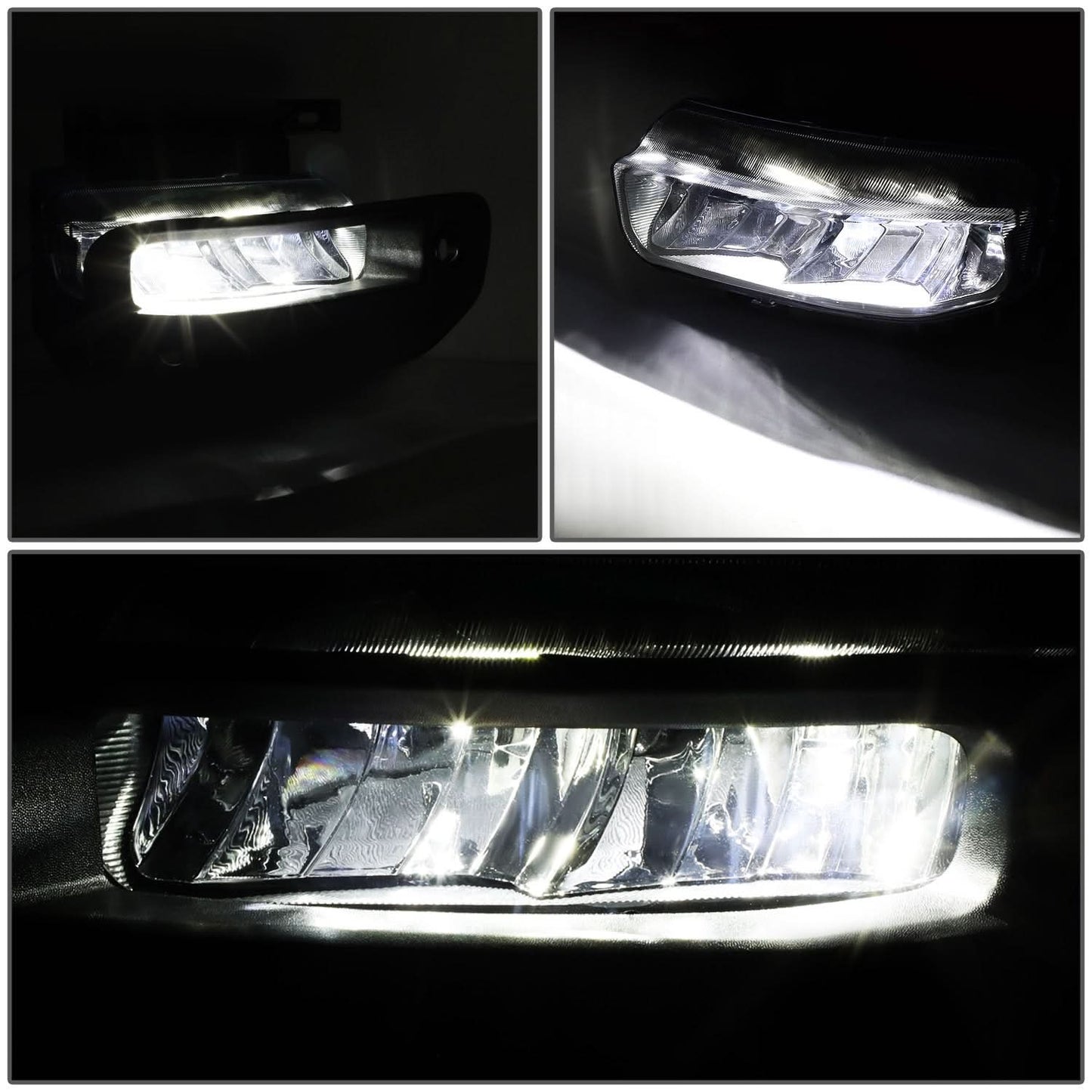 2019-2022 RAM 1500 LED Fog Lights Chrome/Clear w/ Parking Sensors