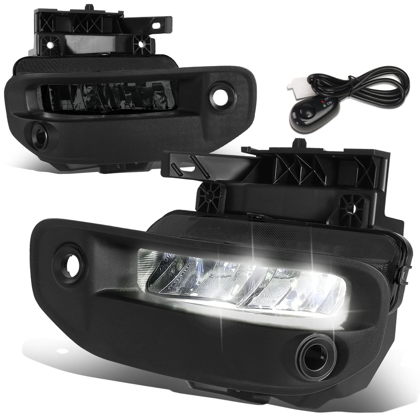 2019-2022 RAM 1500 LED Smoked Fog Lights w/ Parking Sensor Compatibility