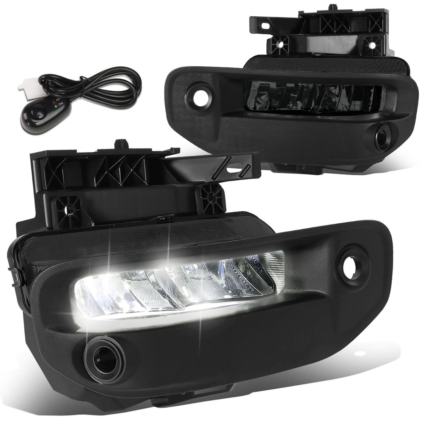 2019-2022 RAM 1500 LED Smoked Fog Lights w/ Parking Sensor Compatibility